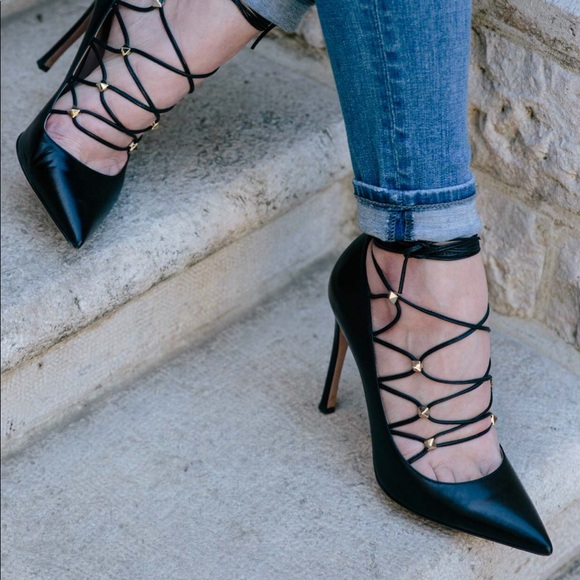 Valentino lace up heels Clearance